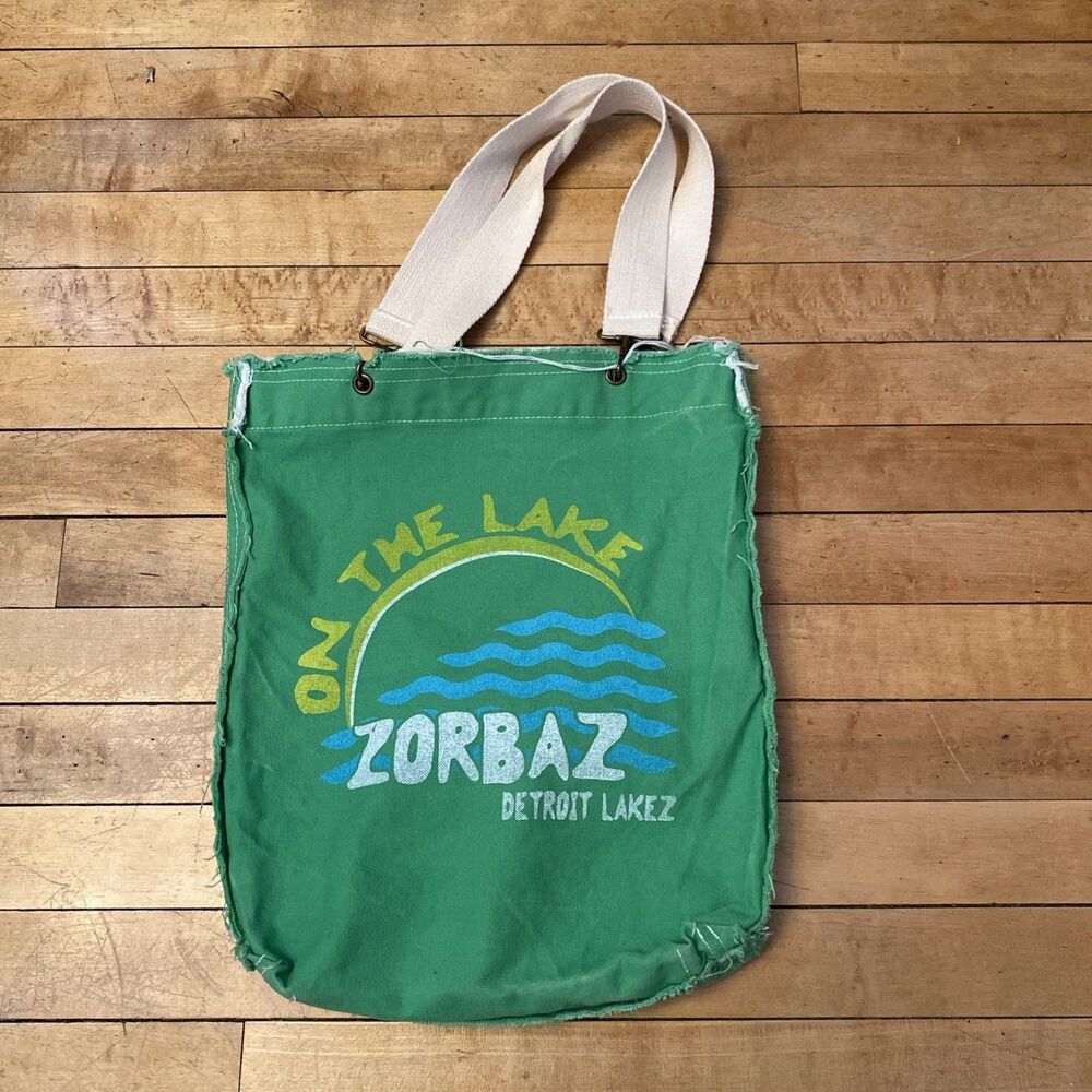 Zorbaz On The Lake Canvas Bag Tote Detroit Lakez Green